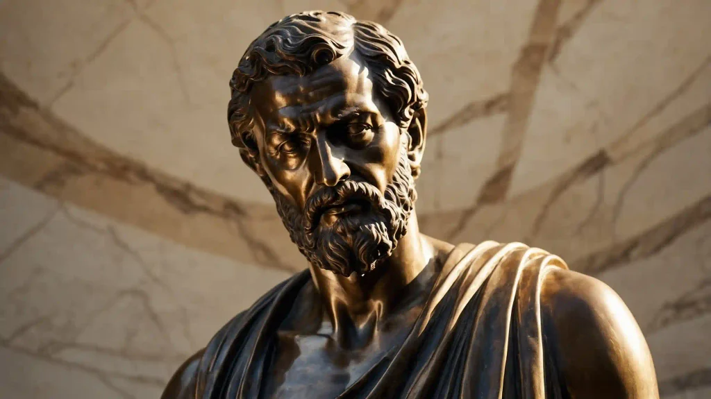 Epiktet-Conviction Bias_11zon Epiktet Bronzestatue – stoischer Philosoph und Begründer der Prohairesis-Lehre: Urteile sind keine Fakten, Überzeugungen müssen geprüft werden