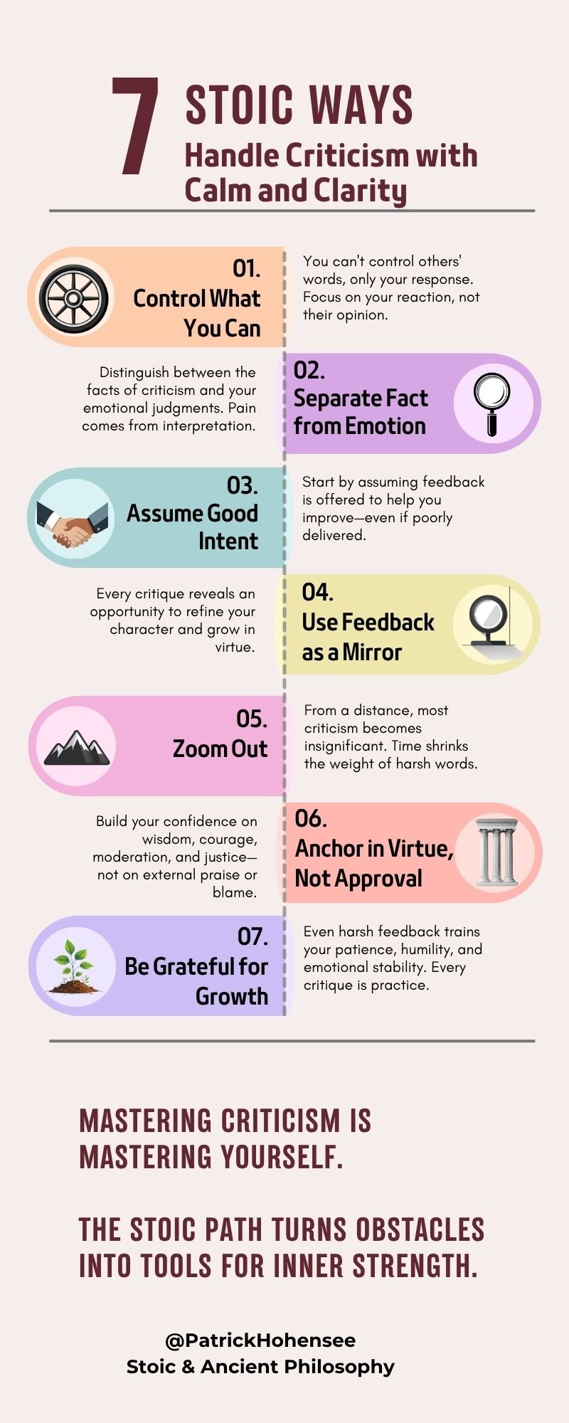 7 stoische Wege, Kritik mit Gelassenheit zu meistern