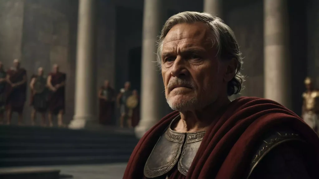 Seneca-Umgang mit Kritik Stoischer Feldherr in Rüstung – Amor Fati und der Umgang mit Kritik als Wachstumschance